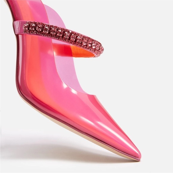 Kurt Geiger Pink Embellished Heels - Picture 4 of 7